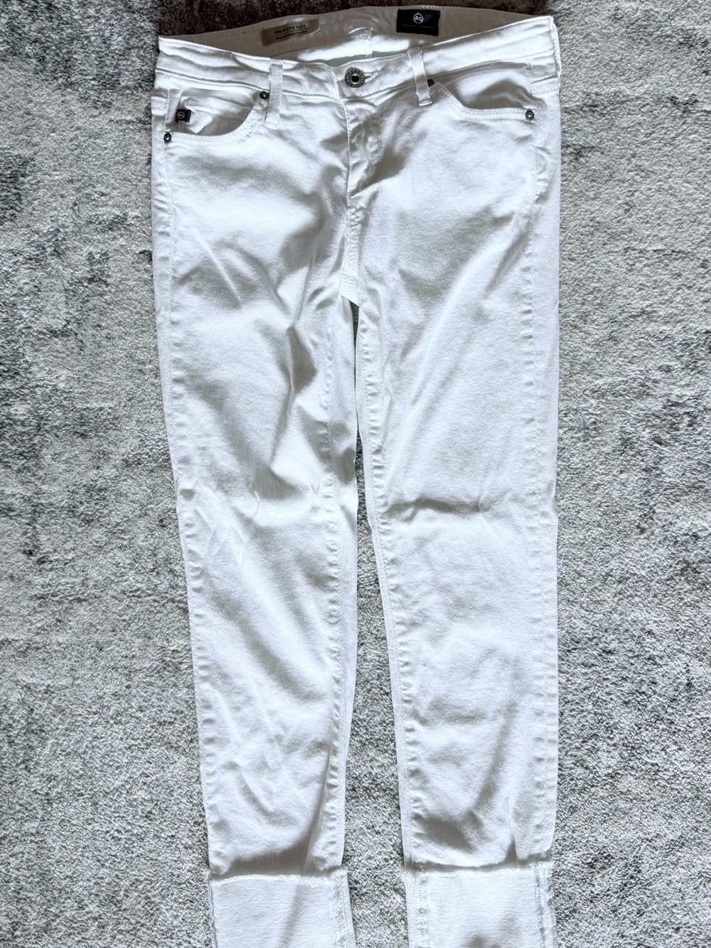 Women’s White Slim Straight Cuffed Jeans - The Stevie Cuff